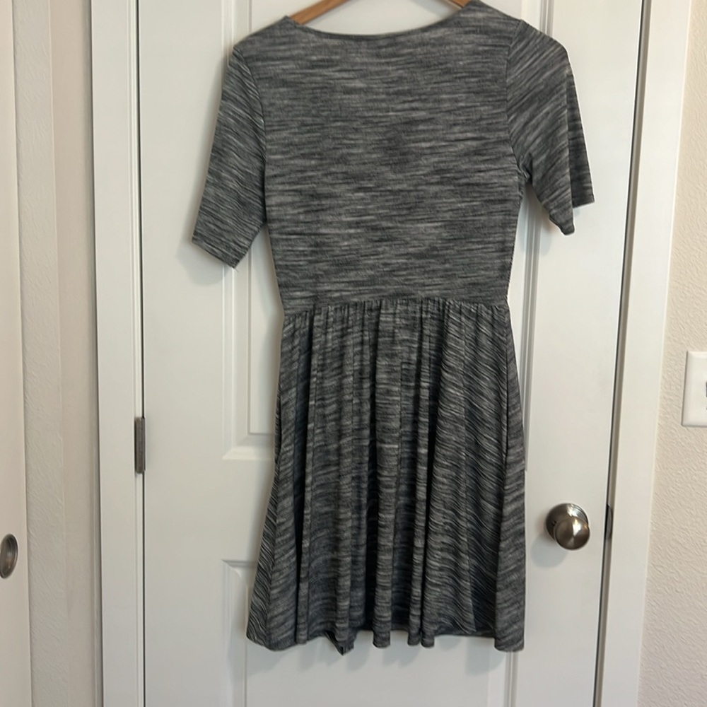 Gray easy dress with pockets - Picture 3 of 7